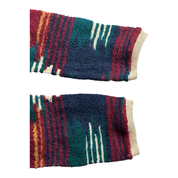 Lucky Brand Aztec‎ Western Native Open Front Long Cardigan Sweater Size Small - Picture 6 of 11